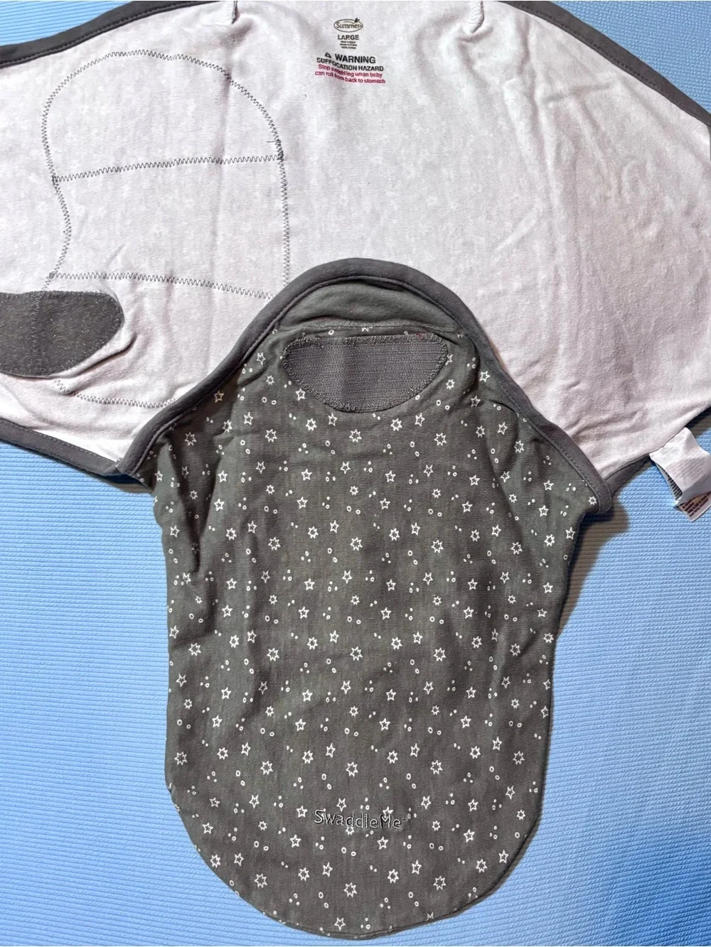 Baby Swaddle Set - Gray Star & Multi Animal Print